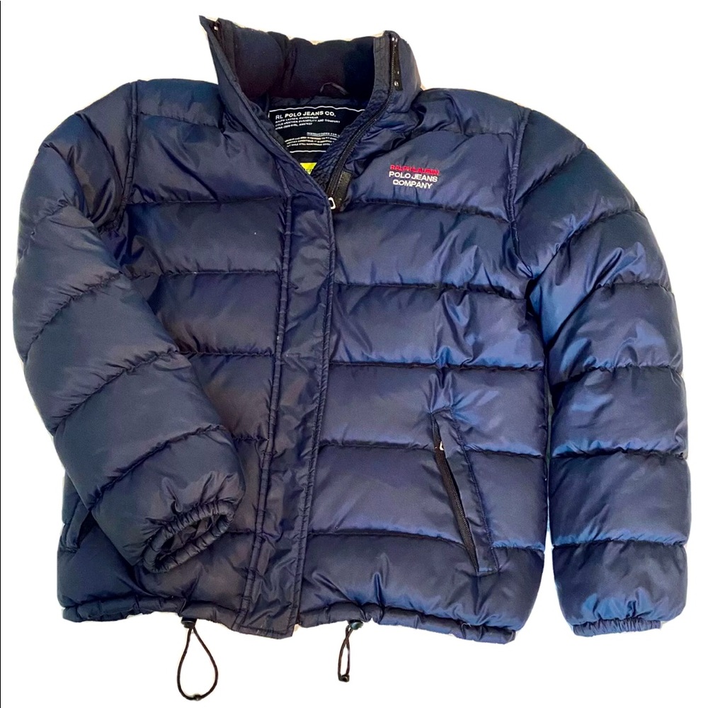 Polo Ralph Lauren Goose Down Puffer Jacket Navy Blue Men’s XS or Women’s Small